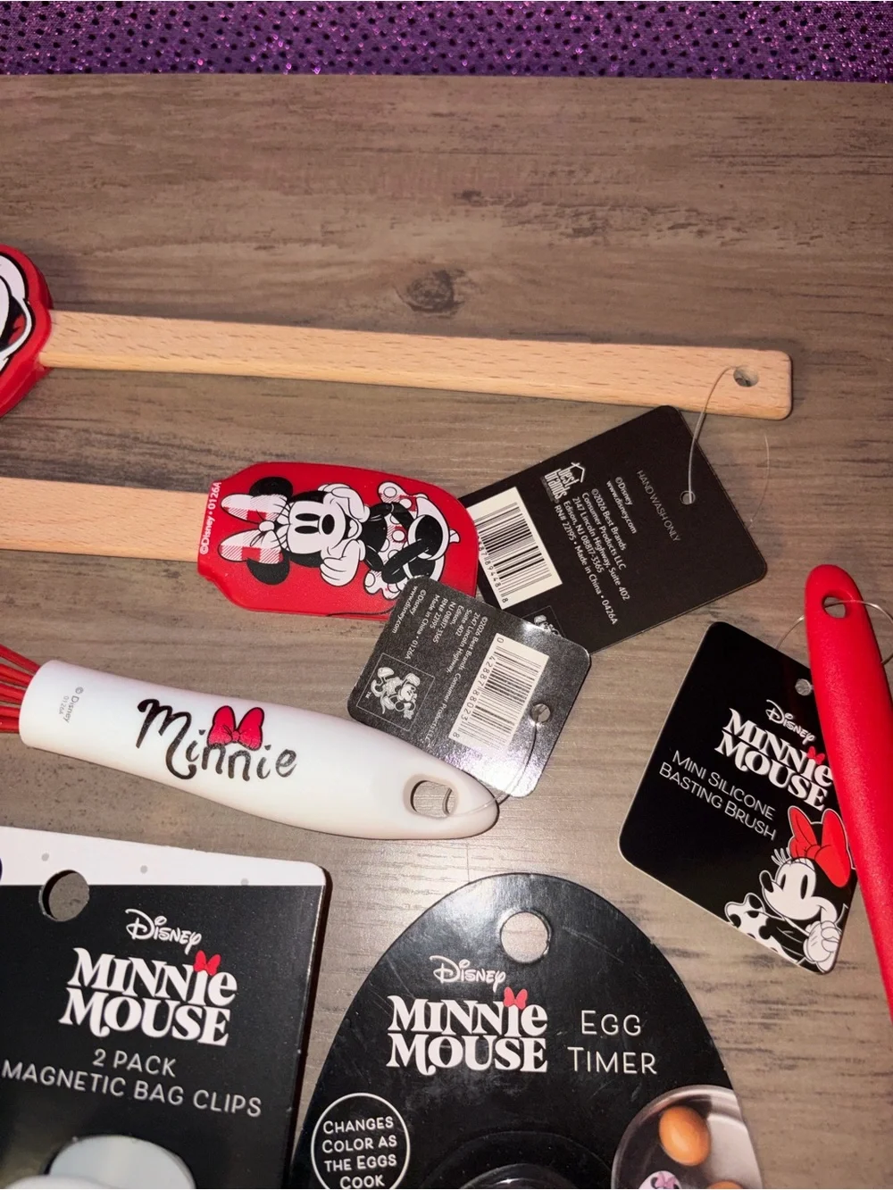🏝️🎉 Disney Minnie Mouse Baking Utensil Set 7 Piece Kitchen Bundle New With Tag